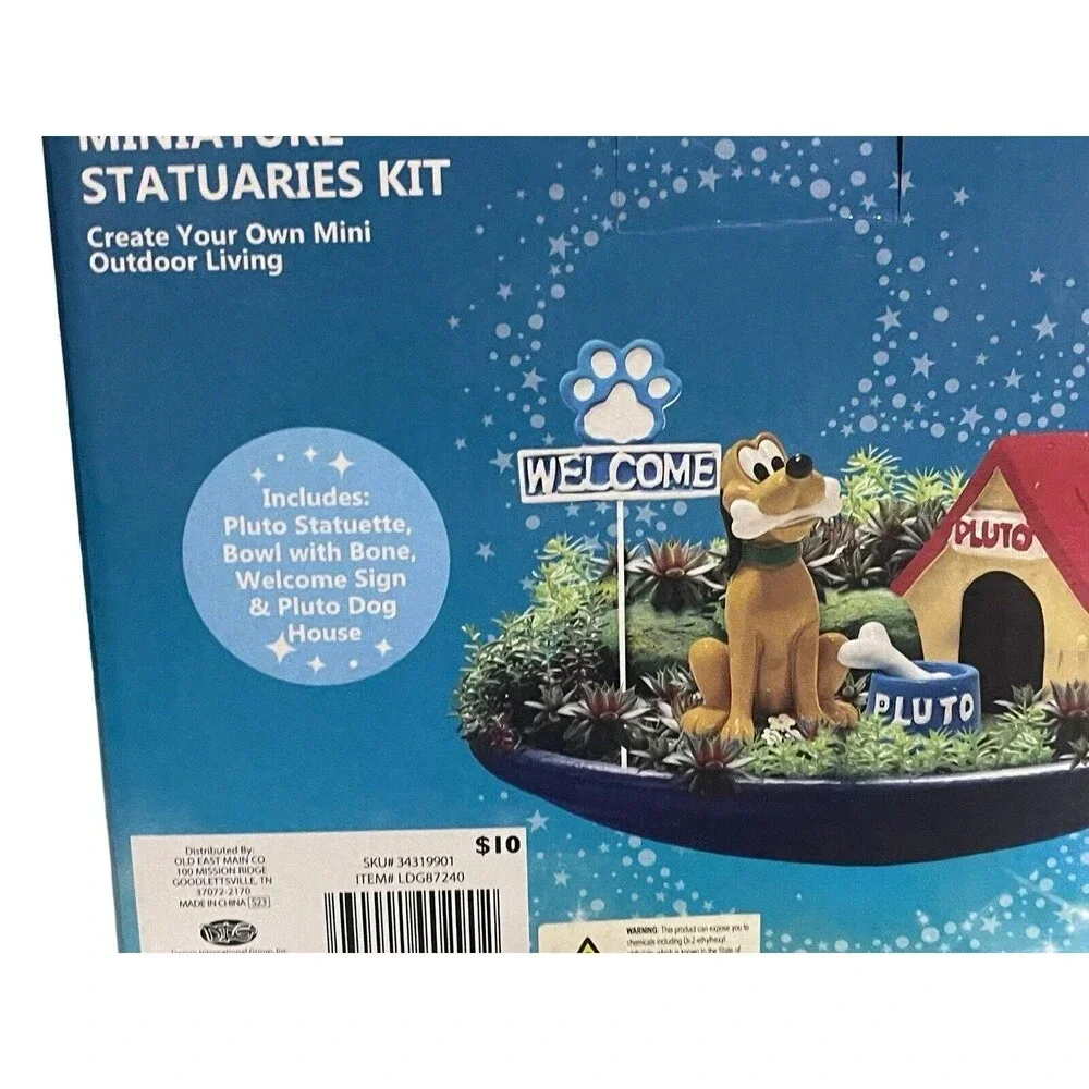 Disney's Mickey Mouse Pluto's Mini Garden Statuette Set,Yard Garden Planter Lawn